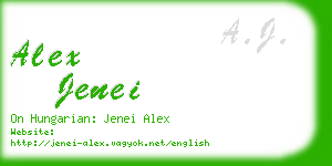 alex jenei business card